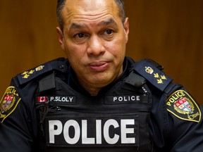 Chief of the Ottawa Police Service Peter Sloly during an editorial board meeting with the Ottawa Citizen/Ottawa Sun. February 25, 2020.