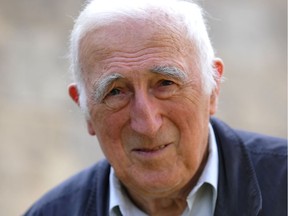 In this file photo taken on Sept. 23, 2014, founder of the Communaute de l'Arche (Arch community) Jean Vanier, 86, poses at home in Trosly-Breuil.