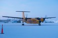 A CC-115 Buffalo aircraft from Canadian Forces Base (CFB) Comox, British Columbia prepares to take off during the Air Operations Survival Course in Resolute Bay, Nunavut on January 30, 2016.
