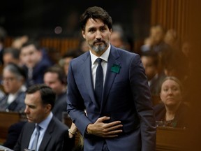 Canada's Prime Minister Justin Trudeau rises to vote in the House of Commons on Parliament Hill in Ottawa, Ontario, Canada January 29, 2020.