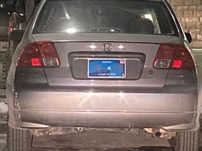 Motorists have complained that the new Ontario licence plates are hard to read at night. (Twitter)