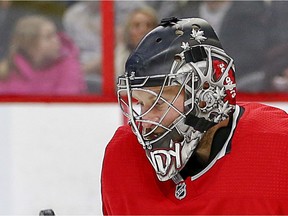 File photo/ Ottawa Senators goaltender Craig Anderson.