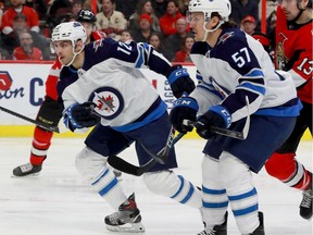 Dylan DeMelo (12), who was just traded from Ottawa to Winnipeg, during first period action between the Ottawa Senators and the Winnipeg Jets on Thursday, Feb. 20, 2020 at Canadian Tire Centre. Julie Oliver/Postmedia