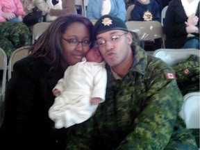 Shanna and Lionel Desmond hold their daughter Aaliyah in a photo from the Facebook page of Shanna Desmond. An inquiry into an Afghanistan war veteran who shot and killed three members of this family before turning the gun on himself continues.