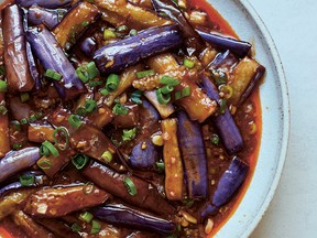 Fish-fragrant eggplants from The Food of Sichuan.