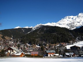 A general view shows the French Alpine resort of Les Contamines-Montjoie, France, where five British nationals including a child have been diagnosed with the coronavirus, after staying in the same ski chalet with a person who had been in Singapore, February 8, 2020.