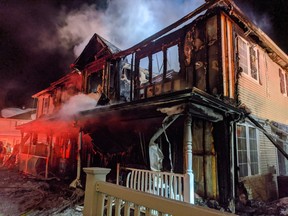 There were no injuries in this fire at a  rowhouse in Barrhaven Friday, Feb. 21.