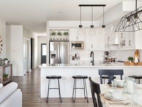Campanale Homes’ Legacy model in Callahan Estates has an open and easy flow between the kitchen, living and dining room, which maximizes the home’s use of space.