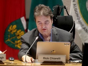 Ottawa city councillor Rick Chiarelli attending a council meeting in Ottawa Wednesday Feb 27, 2020.