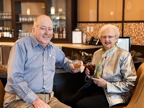 Lorne and Nora Burnett enjoy the amenities of V!VA Barrhaven, located just one mile from the farm they owned and operated until their retirement.