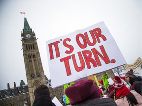 Hundreds took to the streets in Ottawa's Women's March in 2019.