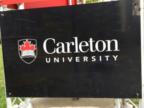 Carleton University sign.