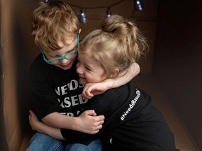 Jack Monaghan, six, and Charlotte Monaghan, four, need different levels of autism support services.