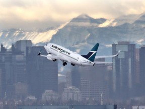 Files: A WestJet Boeing 737 takes off from the Calgary International Airport on Thursday, January 23, 2020.