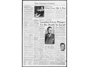 Citizen readers on April 4, 1957, read about Elvis's concert at the Auditorium the night previous, as well as a pair of tragic deaths.