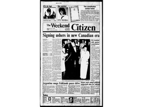 On April 17, 1982, Canada took the final step to full sovereignty with the signing of the Constitution Act.