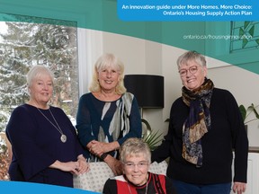 The Golden Girls of Port Perry – Louise Bardswich, Beverly Brown, Martha Casson and Sandy McCully – are featured on the provincial government’s Co-owning a Home Guide.