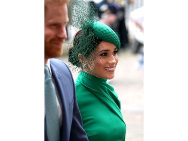 LONDON, ENGLAND - MARCH 09: Prince Harry, Duke of Sussex and Meghan, Duchess of Sussex attend the Commonwealth Day Service 2020 at Westminster Abbey on March 09, 2020 in London, England. The Commonwealth represents 2.4 billion people and 54 countries, working in collaboration towards shared economic, environmental, social and democratic goals.