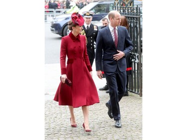 LONDON, ENGLAND - MARCH 09: Catherine, Duchess of Cambridge and Prince William, Duke of Cambridge attend the Commonwealth Day Service 2020 at Westminster Abbey on March 09, 2020 in London, England. The Commonwealth represents 2.4 billion people and 54 countries, working in collaboration towards shared economic, environmental, social and democratic goals.