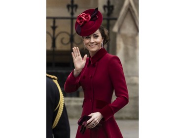 LONDON, ENGLAND - MARCH 09: Catherine, Duchess of Cambridge attends the Commonwealth Day Service 2020 at Westminster Abbey on March 09, 2020 in London, England. The Commonwealth represents 2.4 billion people and 54 countries, working in collaboration towards shared economic, environmental, social and democratic goals.