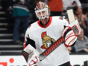 Ottawa Senators goalie Marcus Hogberg