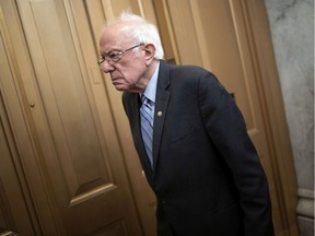 Sen. Bernie Sanders (I-VT) arrives at the U.S. Capitol for a vote on March 18, 2020 in Washington, DC.