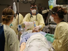 The Civic Hospital had a simulation session for a patient with COVID-19 in their Emergency Department in Ottawa, March 13, 2020. Photo by Jean Levac/Postmedia News assignment 133430