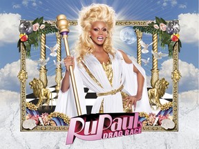 Drag queen Ru Paul in their show "Ru Paul Drag Race Season 5" that airs on OUTtv, Canada's only national gay and lesbian television network.