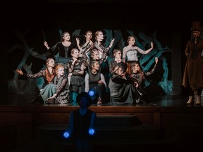 The cast of The Red Shoes during Elmwood School's production of The Red Shoes.