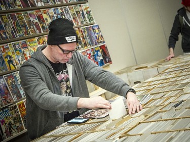 The Capital Comic Book Convention was held at the Delta hotel Sunday March 8, 2020. Steve Penney was on a hunt for a select few special Spider-Man comics.   Ashley Fraser/Postmedia