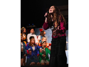 Pauline Fleming played by Hannah Marder-Macpherson, during Colonel By Secondary School's Cappies production of Heathers, on March 6th, 2020, in Ottawa, On.