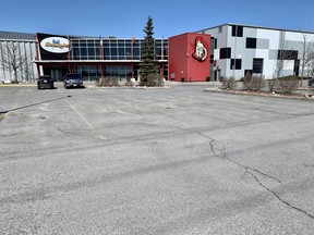 The Bell Sensplex parking lot on March 15, 2020