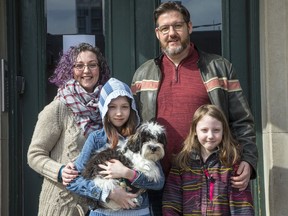 The McLeod family: Darlene McLeod, Jonathan McLeod, Glynis, 11, Scarlet, 8.