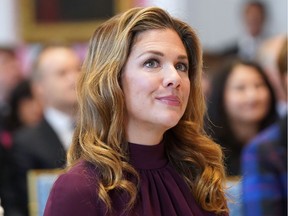 Sophie Gregoire Trudeau offered to help staffers de-stress through yoga.