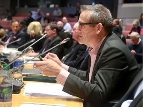 Peter Lauch, CEO of Rideau Transit Maintenance, answers questions. Ottawa city council held an emergency Transit Commission meeting Thursday (January 23, 2020).