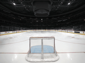 Capital One Arena sits empty on March 12, 2020 in Washington, DC. The NHL suspended its season due to coronavirus concerns.