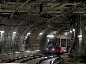 Rideau Street LRT stop during rush hour  in Ottawa Thursday March 19, 2020.