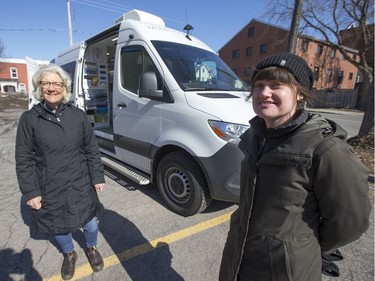 Nurse practioner Cynthia Kitson (L) and RN Amanda Ahmed have been working with the new Mobile Health Clinic operated by Ottawa Inner City Health.