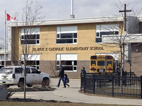 St. Pius X Catholic Elementary School in Brantford. All schools in Ontario will remain closed for the two weeks following March Break.