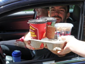 Tim Hortons will close its dining rooms in Canada and only provide take-out and drive-thru service.