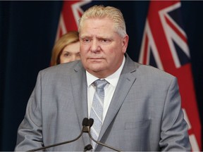 Premier Doug Ford , Christine Elliott, Deputy Premier and Minister of Health, and Rod Phillips, Minister of Finance update about the  state of emergency amid coronavirus pandemic on Wednesday March 18, 2020.