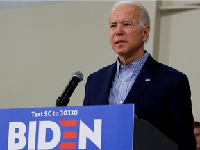 Democratic U.S. presidential candidate and former U.S. vice-president Joe Biden.