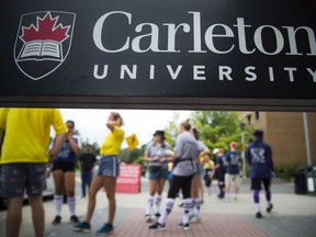 Students were busy moving into the residence buildings at Carleton University Saturday September 1, 2018.
