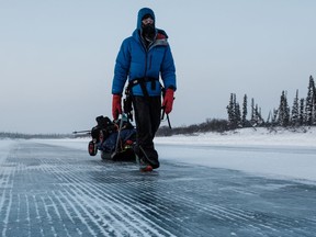 Steven Jackson competing in the 6633 Ultra Arctic marathon earlier this year.