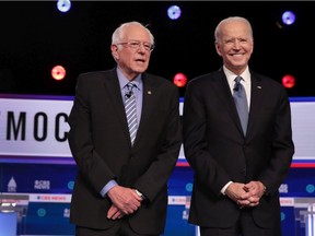 In a live stream announcement, Sen. Bernie Sanders (shown at left) officially endorsed Democratic presidential candidate Joe Biden.