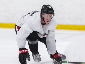Ottawa Senators' Jacob Bernard-Docker skates during development camp last year. (ERROL MCGIHON/Ottawa Sun)