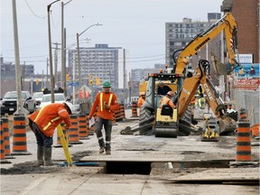 Stage 2 LRT construction along Richmond Road.