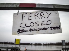 OTTAWA -- April 12, 2020 -- The Quyon Ferry was closed, Sunday April 12, 2020. ASHLEY FRASER, Postmedia