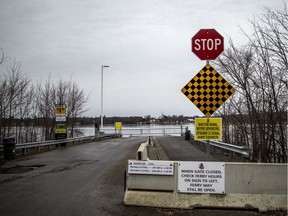 OTTAWA -- April 12, 2020 -- The Quyon Ferry was closed, Sunday April 12, 2020. ASHLEY FRASER, Postmedia