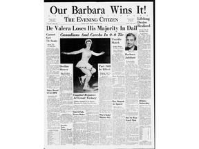 The Ottawa Citizen from Feb. 6, 1948, with Barbara Ann Scott on the front page.